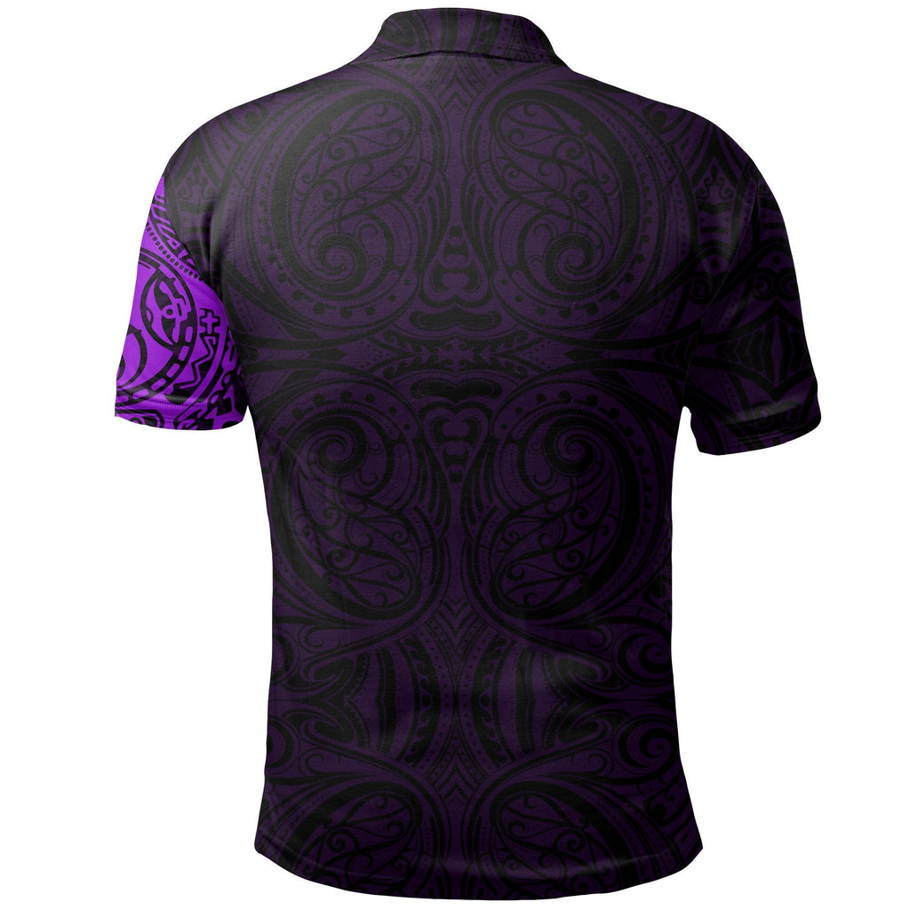 maori-polo-shirt-maori-warrior-tattoo-golf-shirts-purple-customized