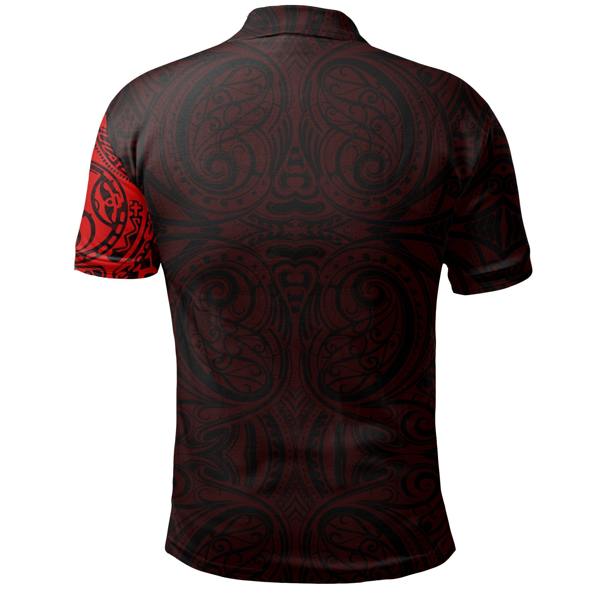 maori-polo-shirt-maori-warrior-tattoo-golf-shirts-red-customized