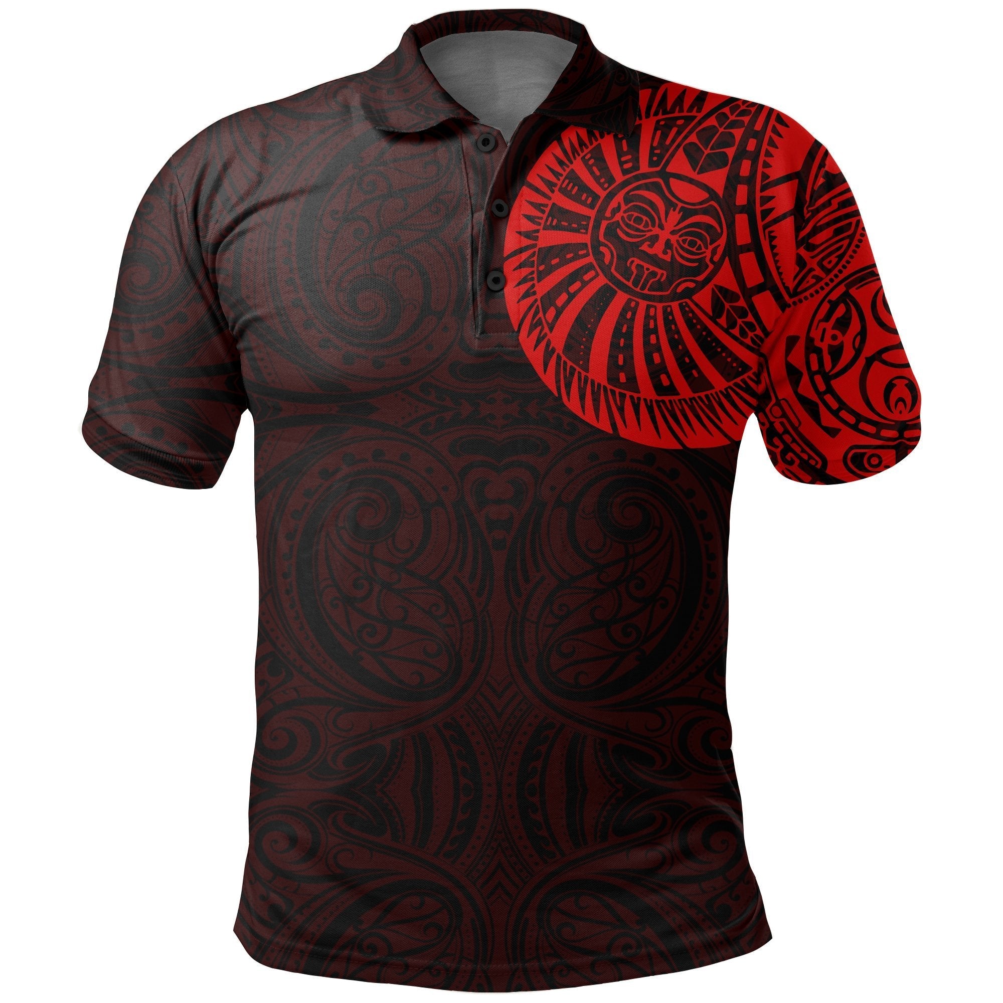 new-zealand-maori-polo-shirt-maori-warrior-tattoo-golf-shirts-red