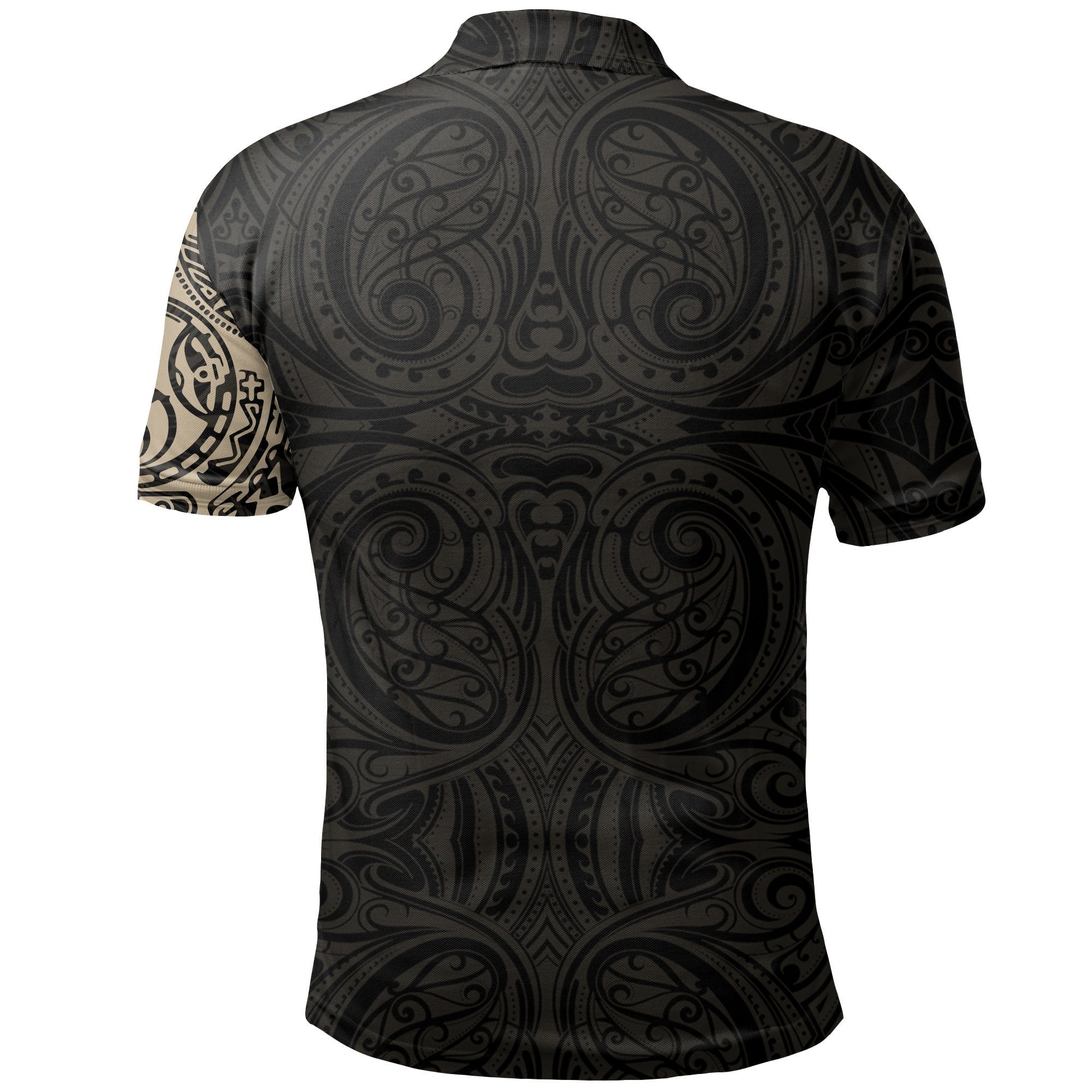 new-zealand-maori-polo-shirt-maori-warrior-tattoo-golf-shirts-tan
