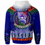Warriors Rugby Hoodie - Custom Anzac Warriors Aboriginal Dot Art Vector Painting With Turtle Hoodie LT10