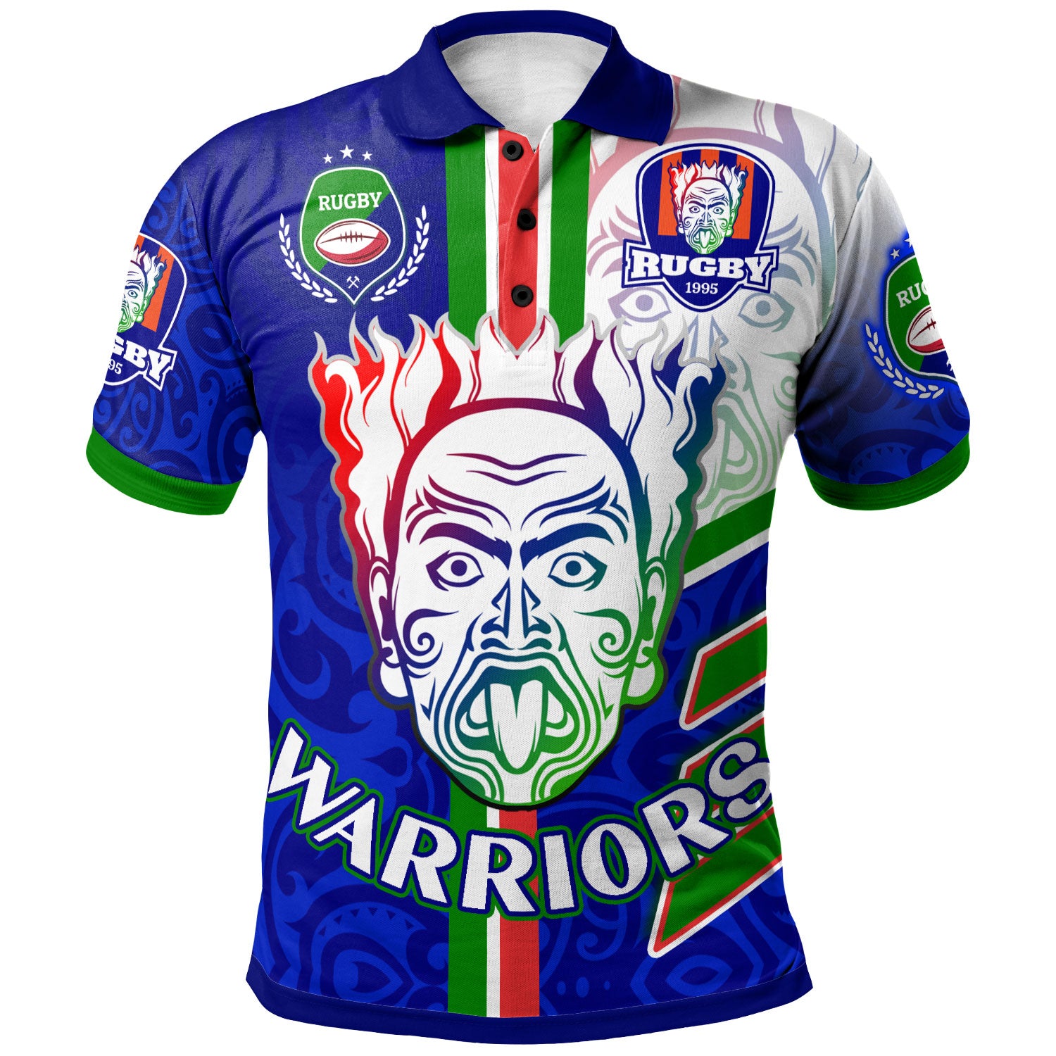 warriors-rugby-polo-shirt-custom-warriors-rugby-ball-maori-patterns-sport-style-polo-shirt