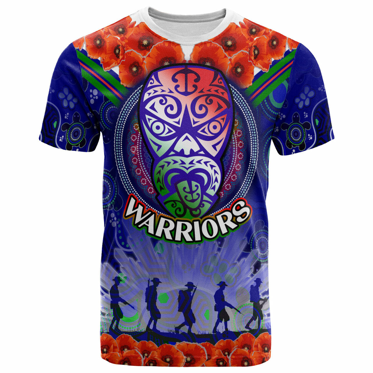 warriors-rugby-t-shirt-custom-anzac-warriors-aboriginal-dot-art-vector-painting-with-turtle-t-shirt