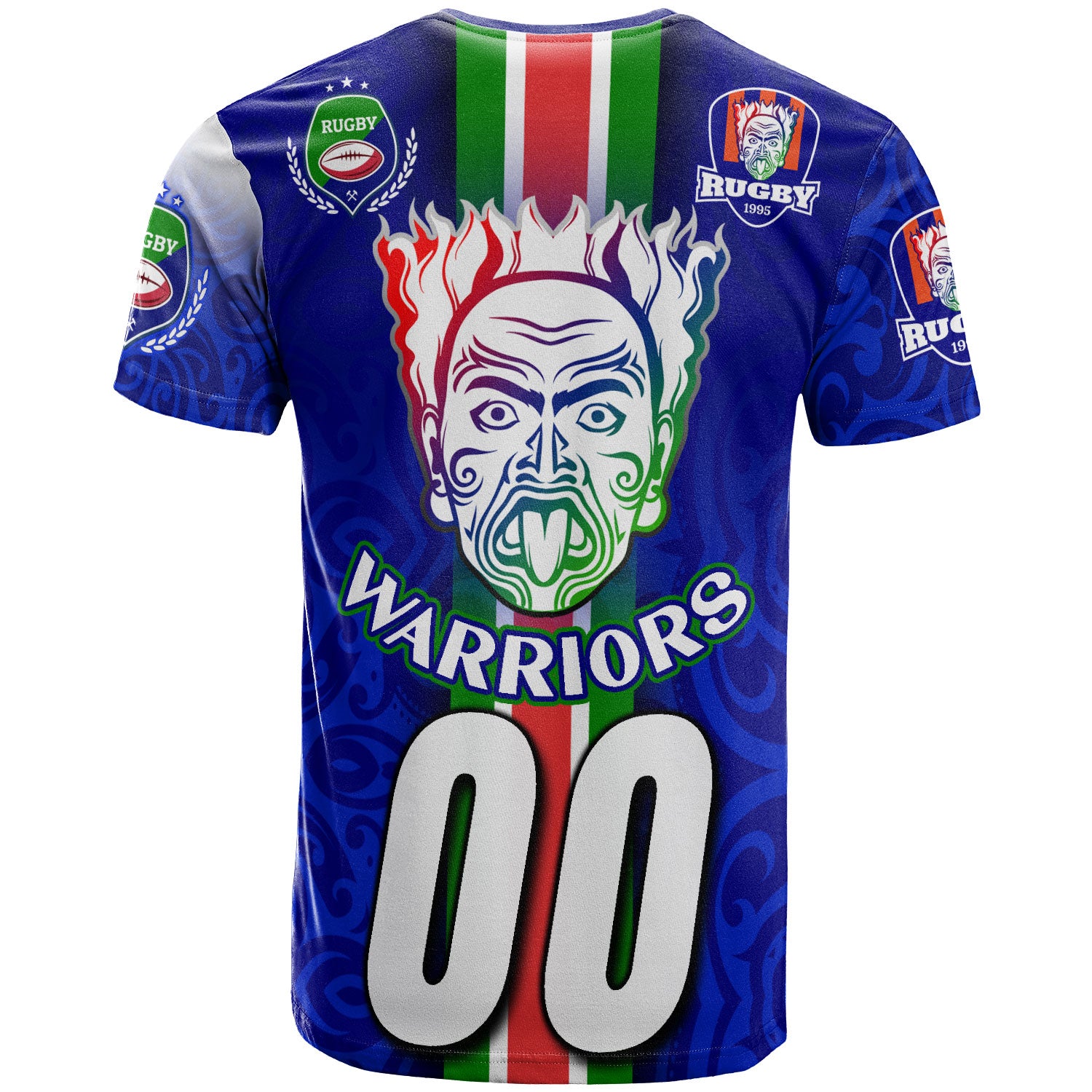 warriors-rugby-t-shirt-custom-warriors-rugby-ball-maori-patterns-sport-style-t-shirt