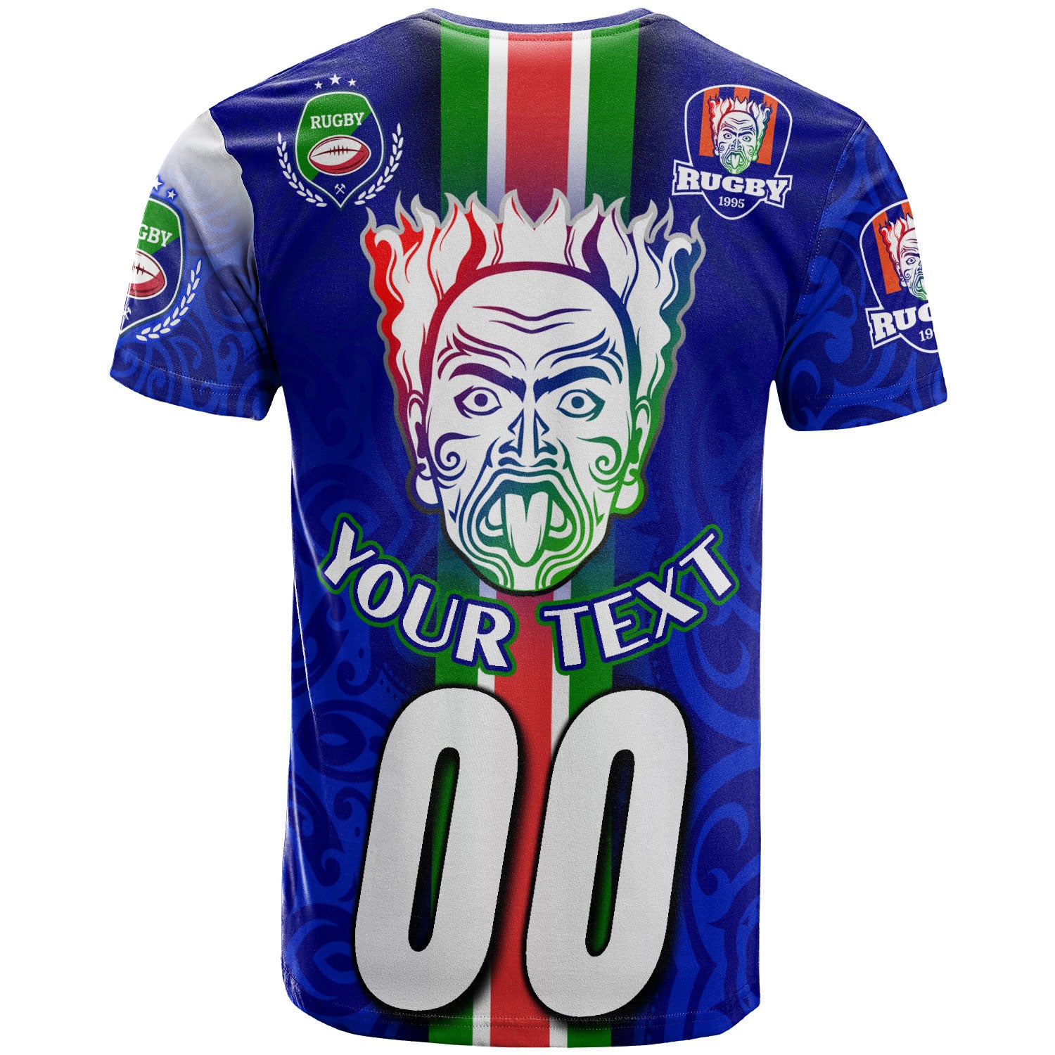 warriors-rugby-t-shirt-custom-warriors-rugby-ball-maori-patterns-sport-style-t-shirt