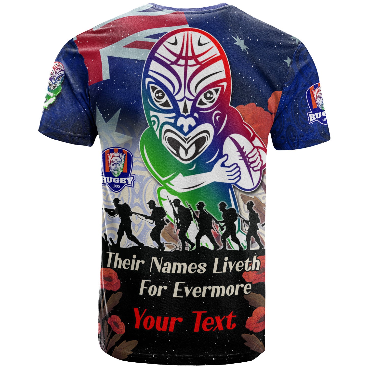 warriors-rugby-t-shirt-custom-remember-them-red-poppy-flowers-t-shirt