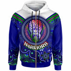 Warriors Rugby Hoodie - Custom Warriors Aboriginal Dot Art Vector Painting With Turtle Hoodie LT10