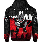 (Custom Personalised) New Zealand Warriors ANZAC 2022 Zip Up And Pullover Hoodie Maori Simple Style LT8