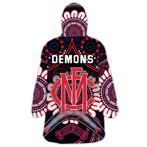 demons-football-wearable-blanket-hoodie-boomerang-indigenous-dots
