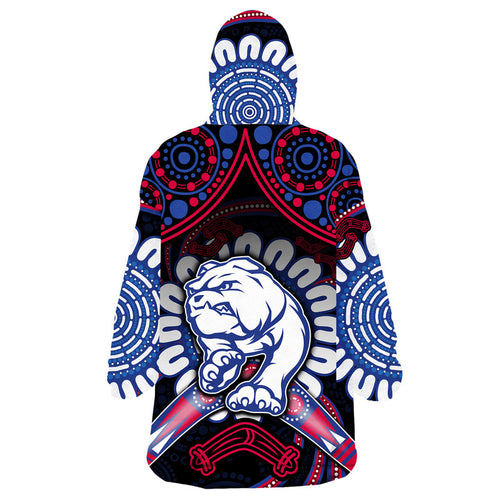 western-bulldogs-football-wearable-blanket-hoodie-boomerang-indigenous-dots