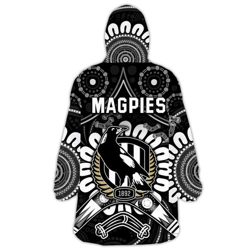magpies-football-wearable-blanket-hoodie-boomerang-indigenous-dots