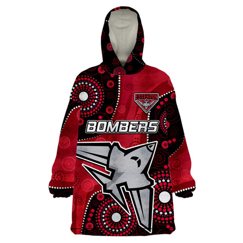 custom-personalised-essendon-football-aboriginal-bombers-wearable-blanket-hoodie