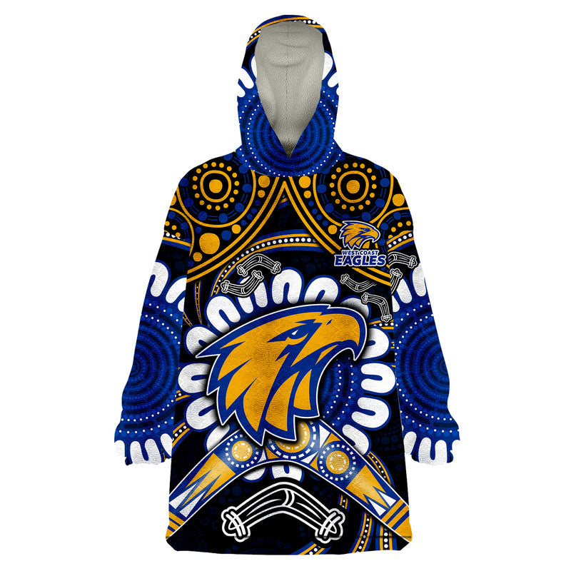 custom-personalised-west-coast-eagles-wearable-blanket-hoodie-boomerang-indigenous-dots