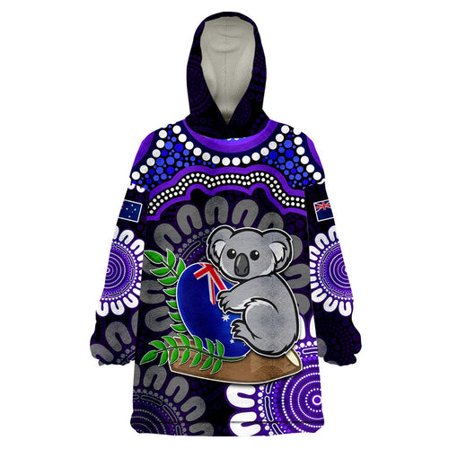 australia-koala-aboriginal-wearable-blanket-hoodie-koala-hugging-rugby-ball-purple