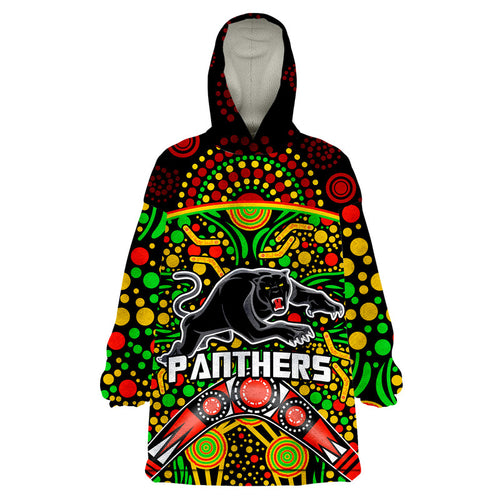 panthers-rugby-wearable-blanket-hoodie-boomerang-indigenous-dots
