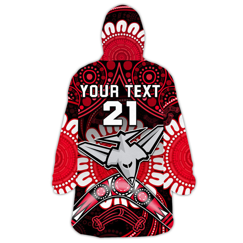 custom-personalised-bombers-football-wearable-blanket-hoodie-boomerang-indigenous-dots