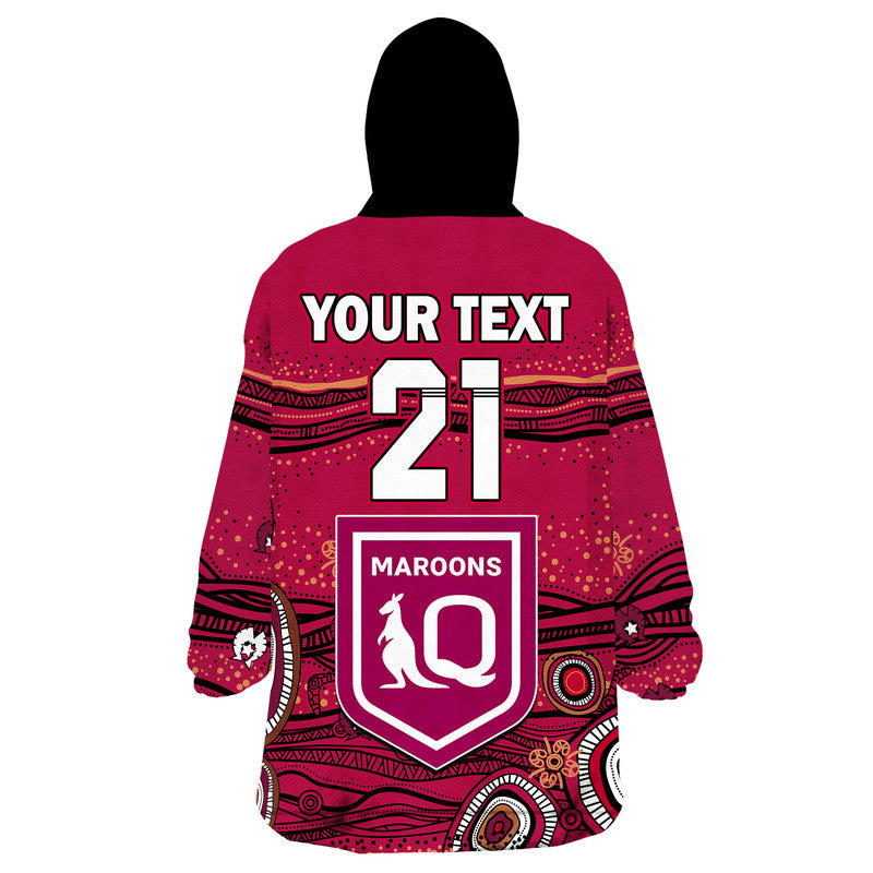 custom-personalised-qld-maroons-rugby-wearable-blanket-hoodie-indigenous