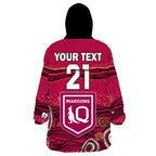 custom-personalised-qld-maroons-rugby-wearable-blanket-hoodie-indigenous