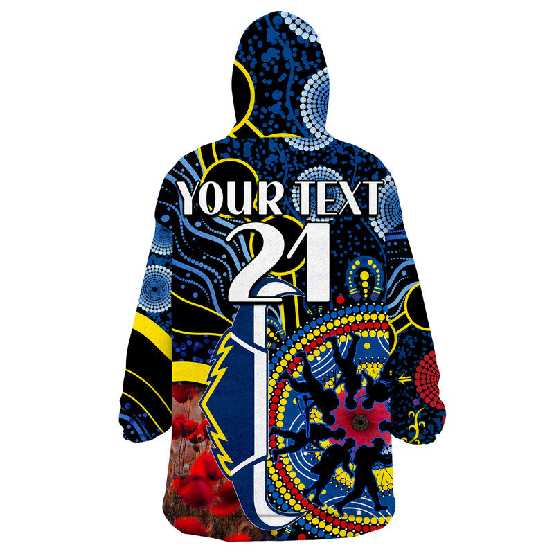 custom-personalised-cowboys-rugby-anzac-wearable-blanket-hoodie-aboriginal-military-and-poppy-flowers