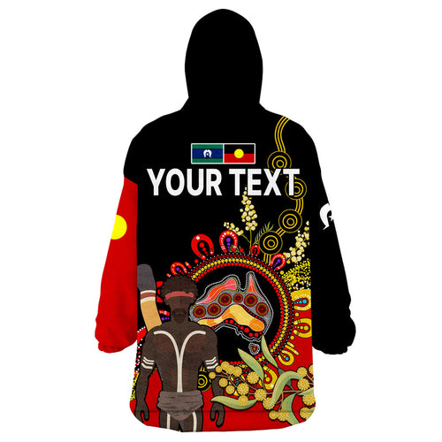 custom-personalised-naidoc-2023-indigenous-wearable-blanket-hoodie-australia-map-with-golden-wattle
