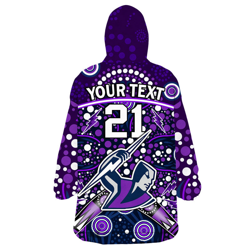 custom-personalised-storm-rugby-wearable-blanket-hoodie-melbourne-boomerang-indigenous-dots