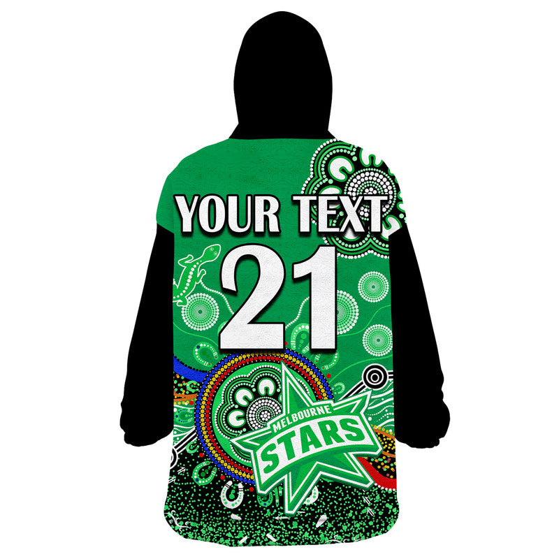 custom-personalised-melbourne-stars-wearable-blanket-hoodie-cricket-indigenous-aboriginal-lizard-version