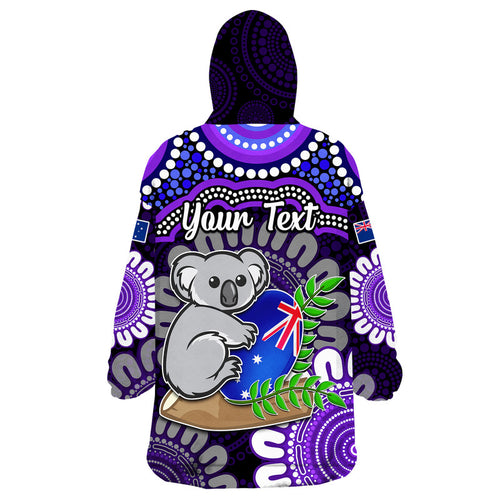 custom-personalised-australia-koala-aboriginal-wearable-blanket-hoodie-koala-hugging-rugby-ball-purple