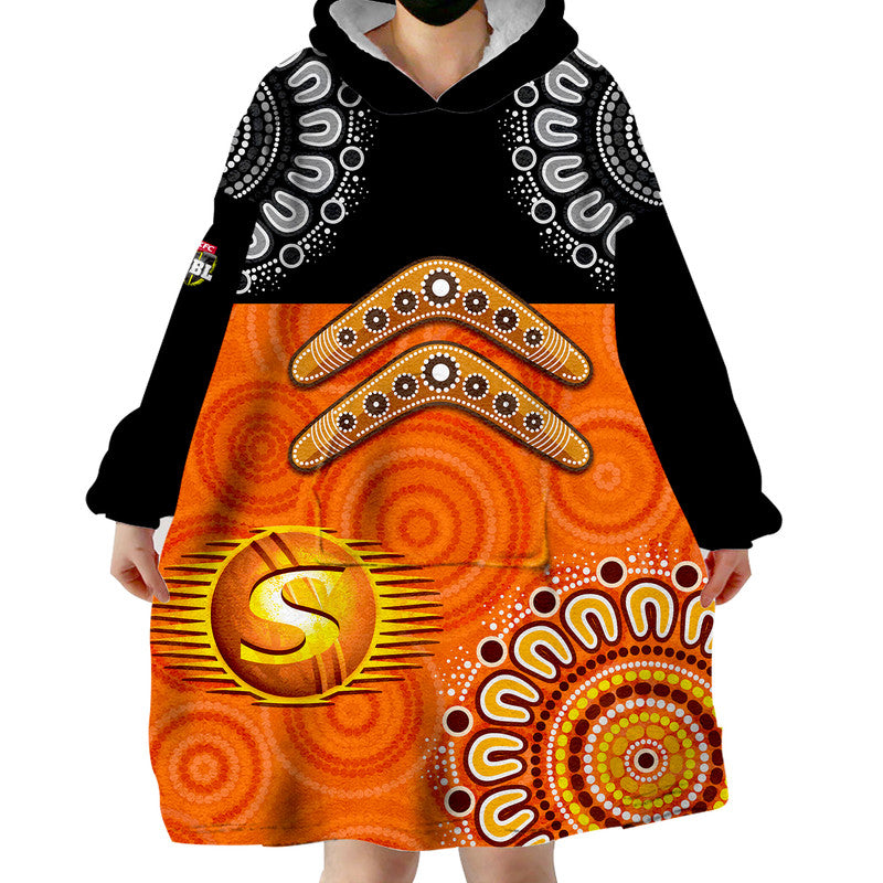 custom-personalised-perth-scorchers-cricket-wearable-blanket-hoodie-aboriginal-double-boomerang