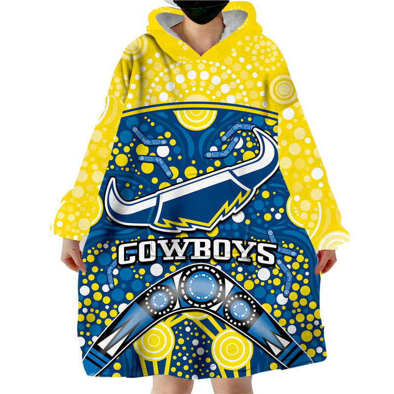 cowboys-rugby-wearable-blanket-hoodie-boomerang-indigenous-dots