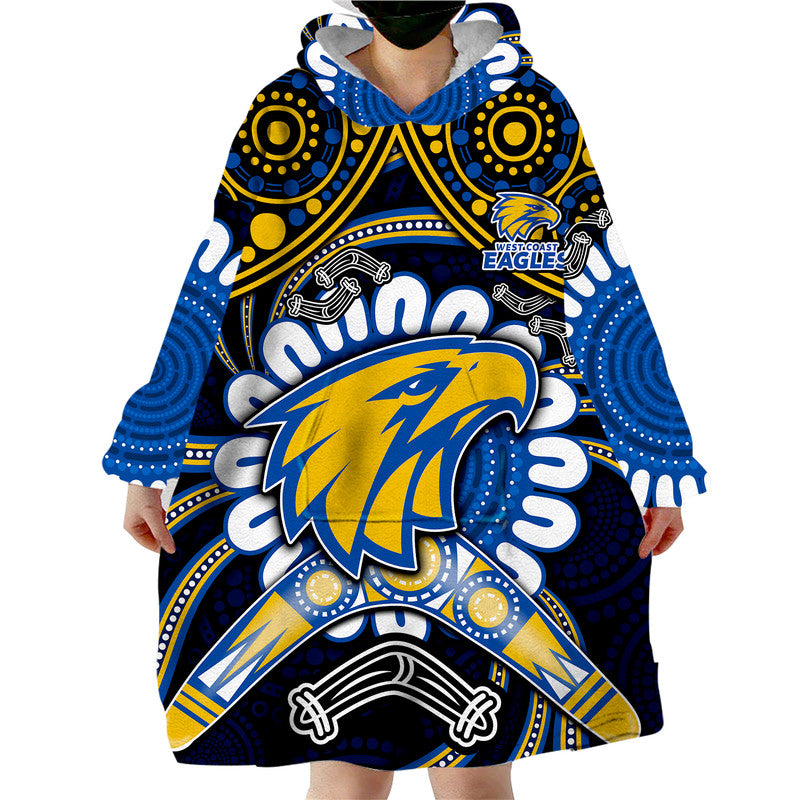 custom-personalised-west-coast-eagles-wearable-blanket-hoodie-boomerang-indigenous-dots