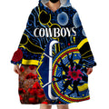 custom-personalised-cowboys-rugby-anzac-wearable-blanket-hoodie-aboriginal-military-and-poppy-flowers