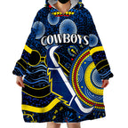 custom-personalised-cowboys-rugby-wearable-blanket-hoodie-aboriginal-dots-version