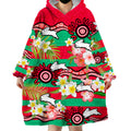 rabbitohs-rugby-wearable-blanket-hoodie-tropical-flowers-and-palm-hawaiian-style