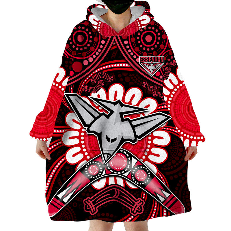custom-personalised-bombers-football-wearable-blanket-hoodie-boomerang-indigenous-dots