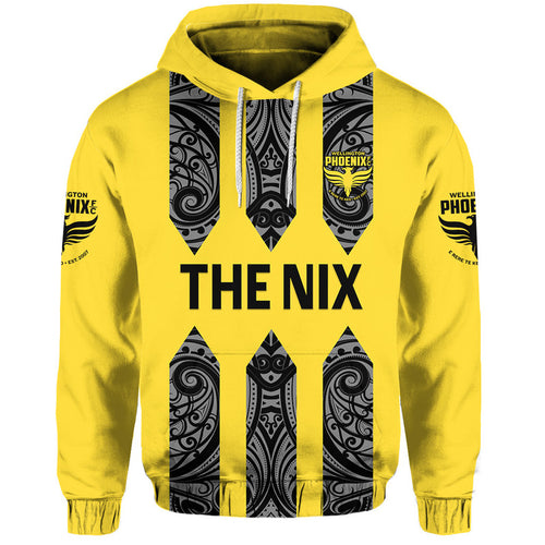 custom-personalised-wellington-phoenix-the-nix-maori-zip-up-and-pullover-hoodie-soccer-club-original-style-yellow