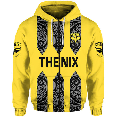 custom-personalised-wellington-phoenix-the-nix-maori-zip-up-and-pullover-hoodie-soccer-club-original-style-yellow