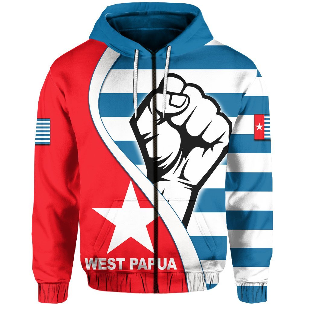west-papua-zip-up-hoodie-clenched-hands-flag