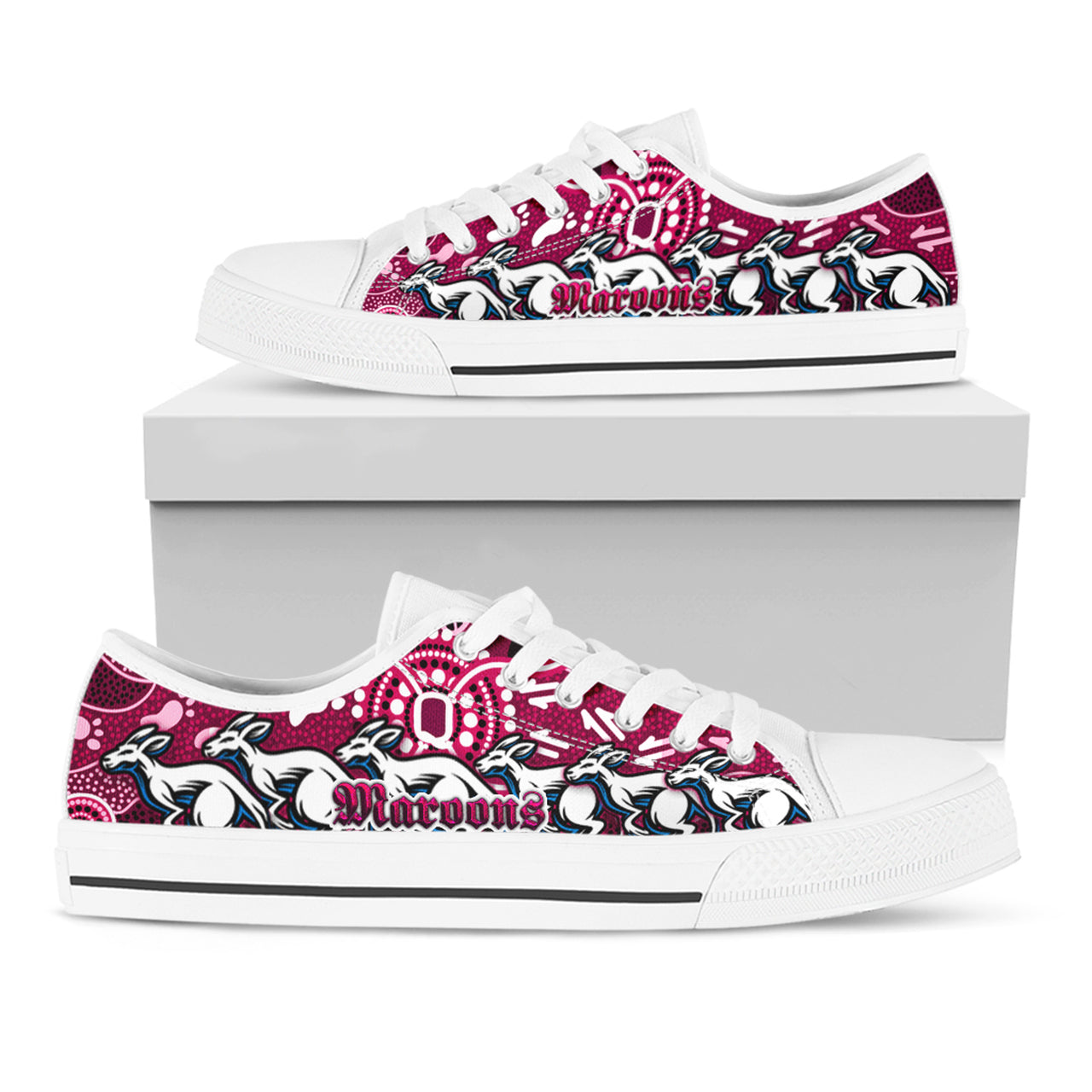 maroons-rugby-aboriginal-custom-low-top-shoes-the-cane-toads-with-indigenous-kangaroo