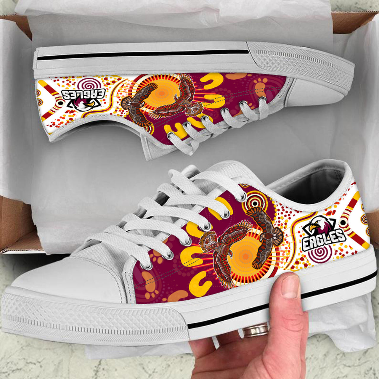 sea-eagles-aboriginal-rugby-low-top-shoes-double-sea-eagles-with-tribal-sun-and-footprints