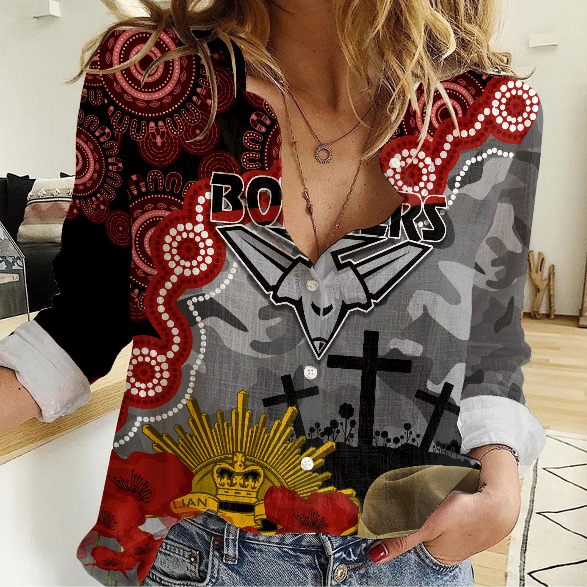 bombers-football-anzac-2023-women-casual-shirt-aboriginal-mix-slouch-hat