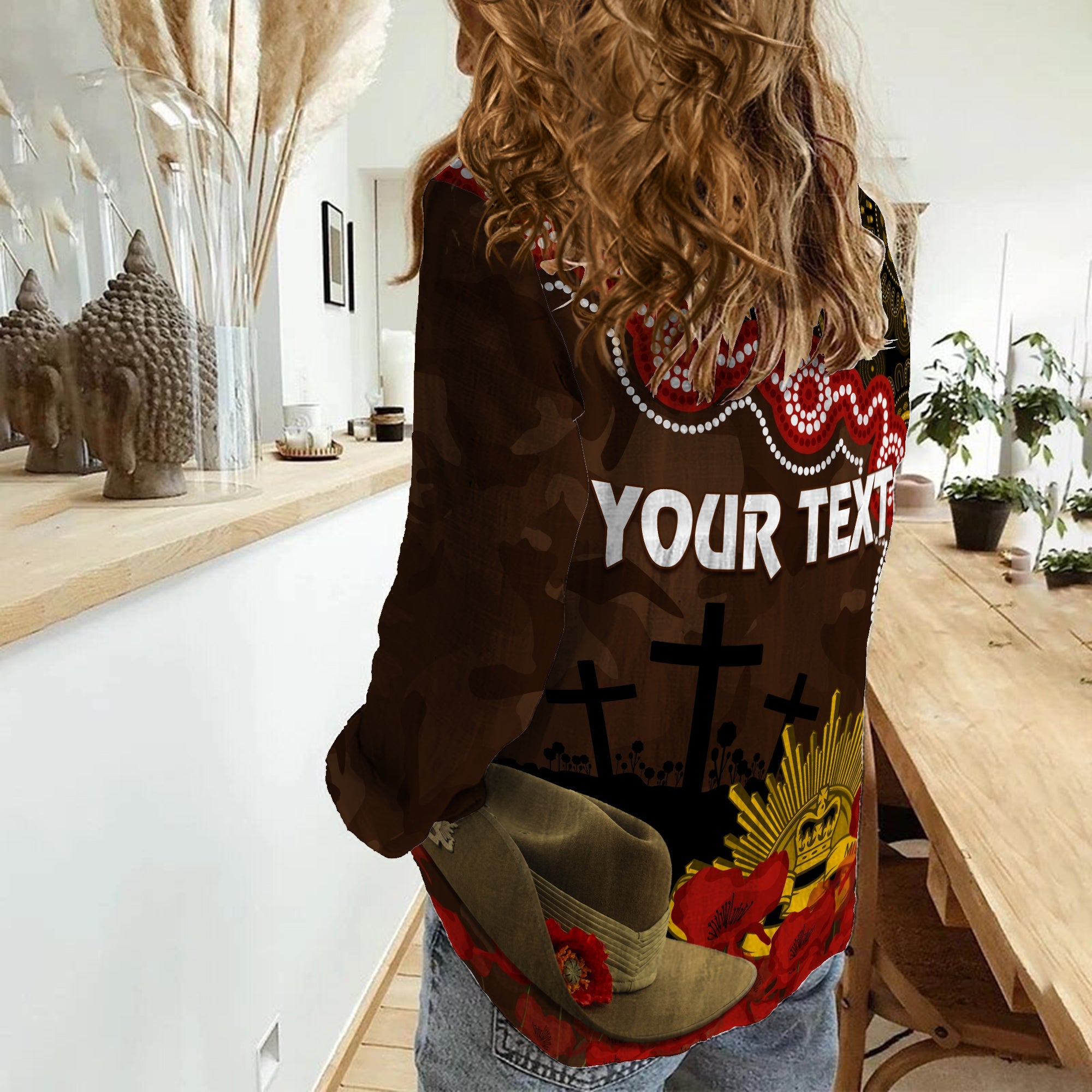 hawks-football-anzac-2023-women-casual-shirt-aboriginal-mix-slouch-hat