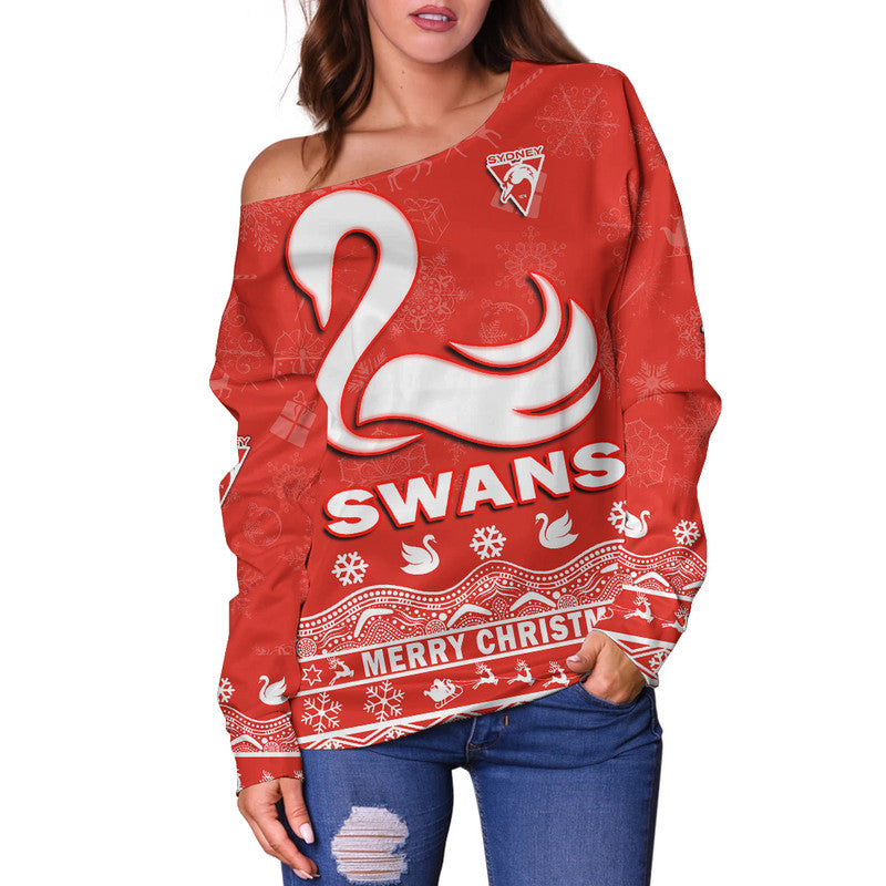 sydney-swans-unique-winter-season-women-off-shoulder-sweater-swans-merry-christmas