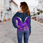 Melbourne Storm Women Off Shoulder Sweater Aboriginal LT6 - Vibe Hoodie