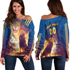 (Custom Personalised) Brisbane Women's Off Shoulder Sweater Lions 3D Sport Style LT16 - Vibe Hoodie