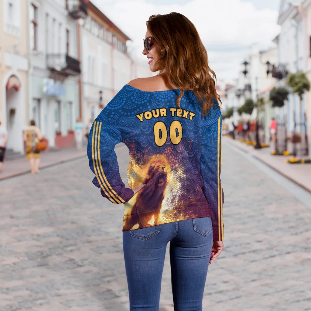 (Custom Personalised) Brisbane Women's Off Shoulder Sweater Lions 3D Sport Style LT16 - Vibe Hoodie