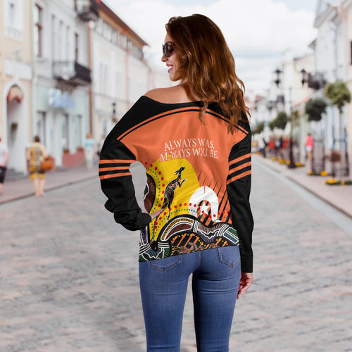 Perth Off Shoulder Sweater Scorchers NAIDOC Week Aboriginal - LT16 - Vibe Hoodie