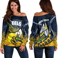 (Custom Personalised) Eels Rugby NAIDOC Week Women's Off Shoulder Sweater Aboriginal Power Style LT16 - Vibe Hoodie
