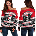 Saints Football Women Off Shoulder Sweater Christmas 2021 Style
