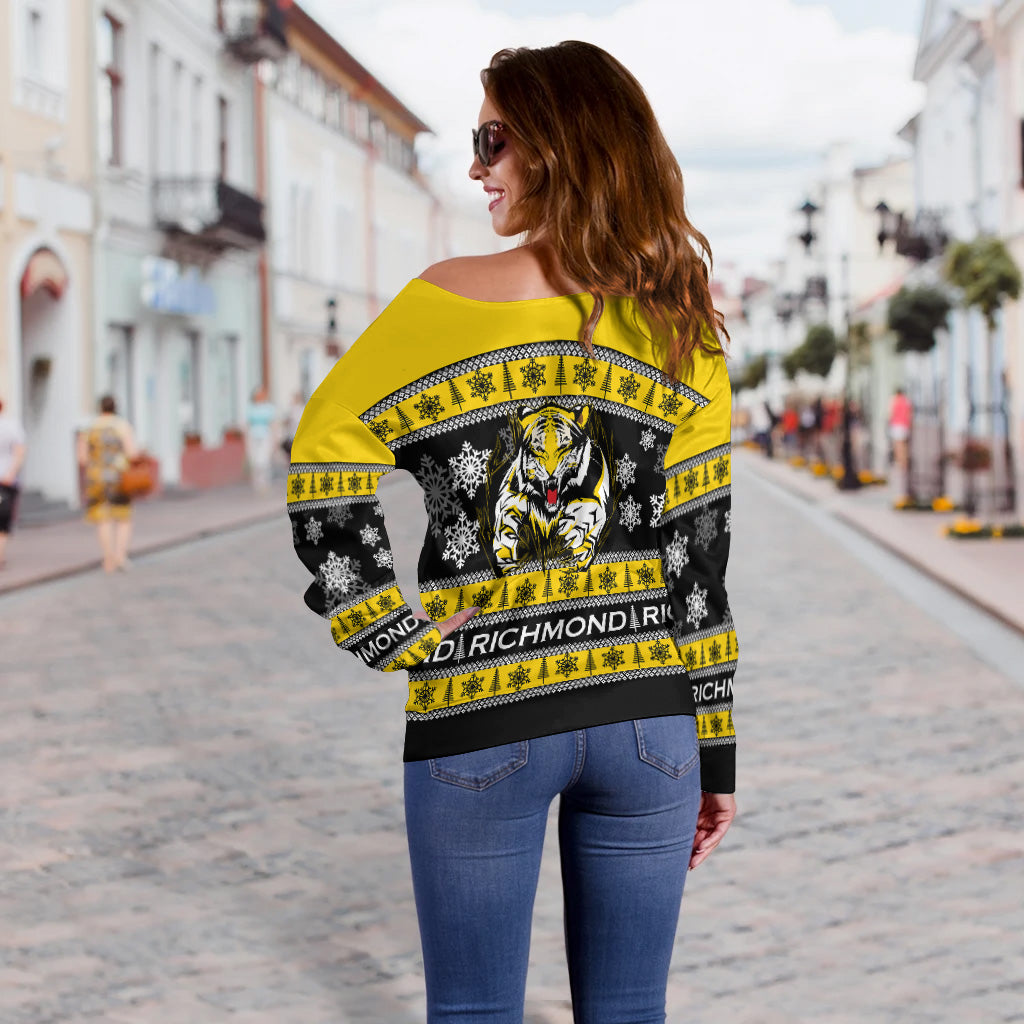 Richmond Tigers Women Off Shoulder Sweater Christmas 2021 Style