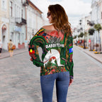 Naidoc Rabbitohs Women Off Shoulder Sweater Torres Strait Islander - Vibe Hoodie